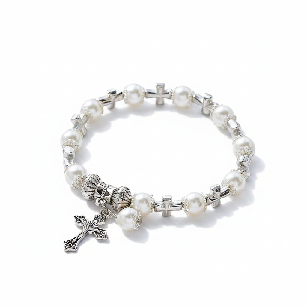 Silver Cross Bracelet