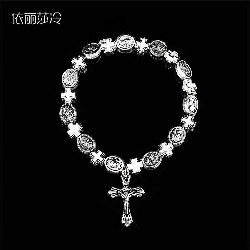 Jesus Cross Rosary Bracelet