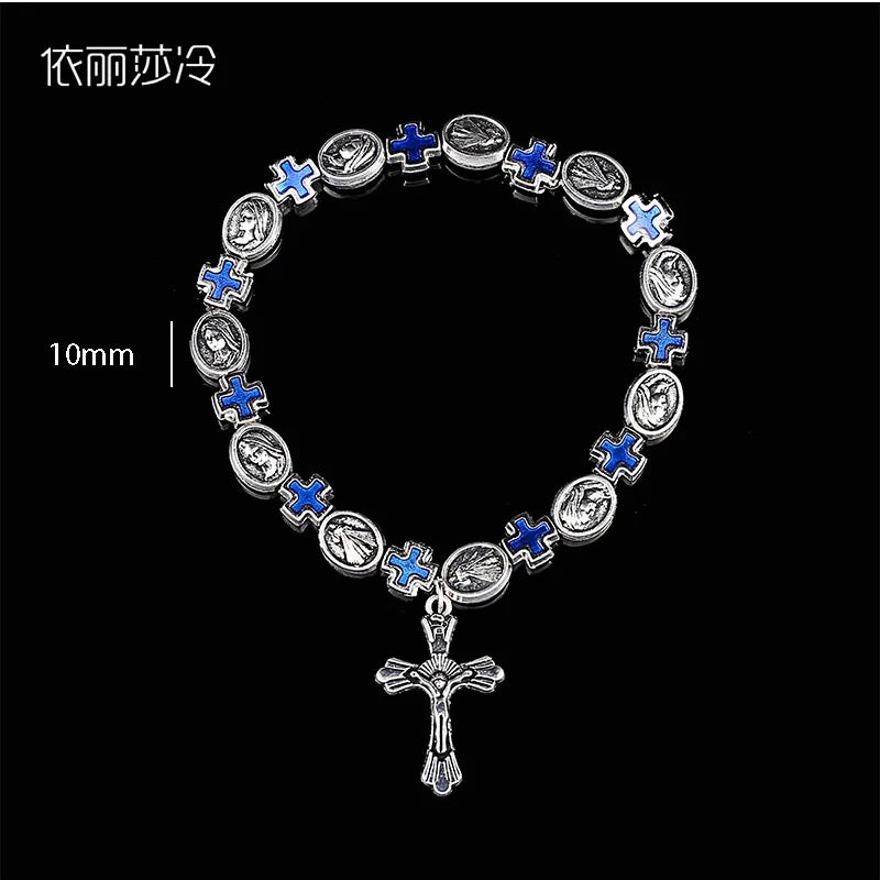 Jesus Cross Rosary Bracelet