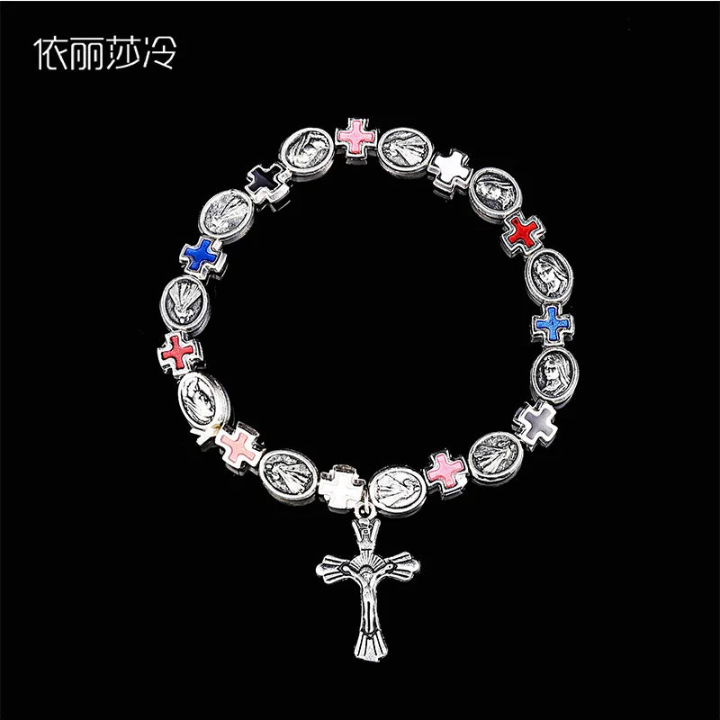 Jesus Cross Rosary Bracelet