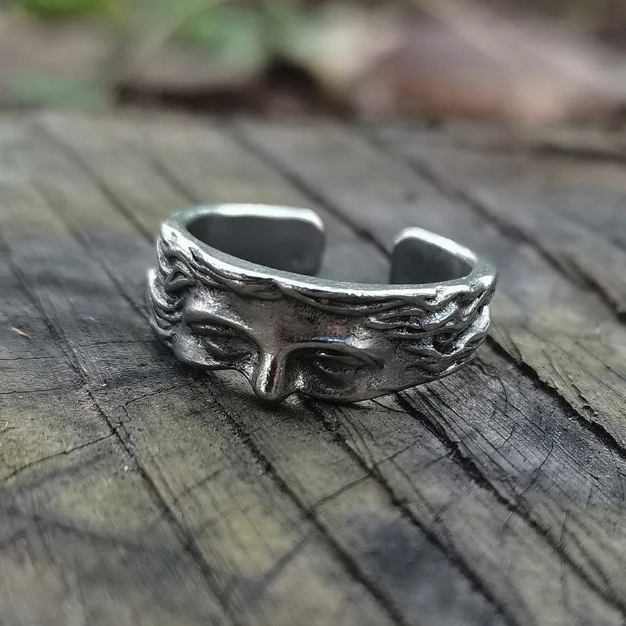 Venus Half Mask Ring For Men Vintage