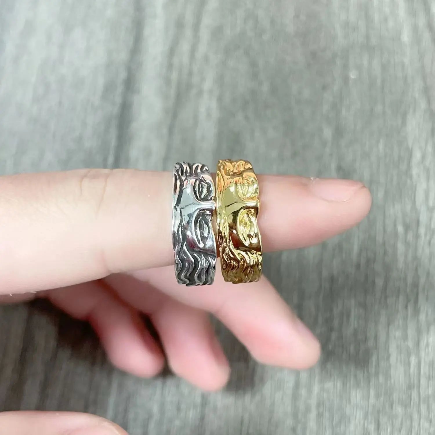 Venus Half Mask Ring For Men Vintage