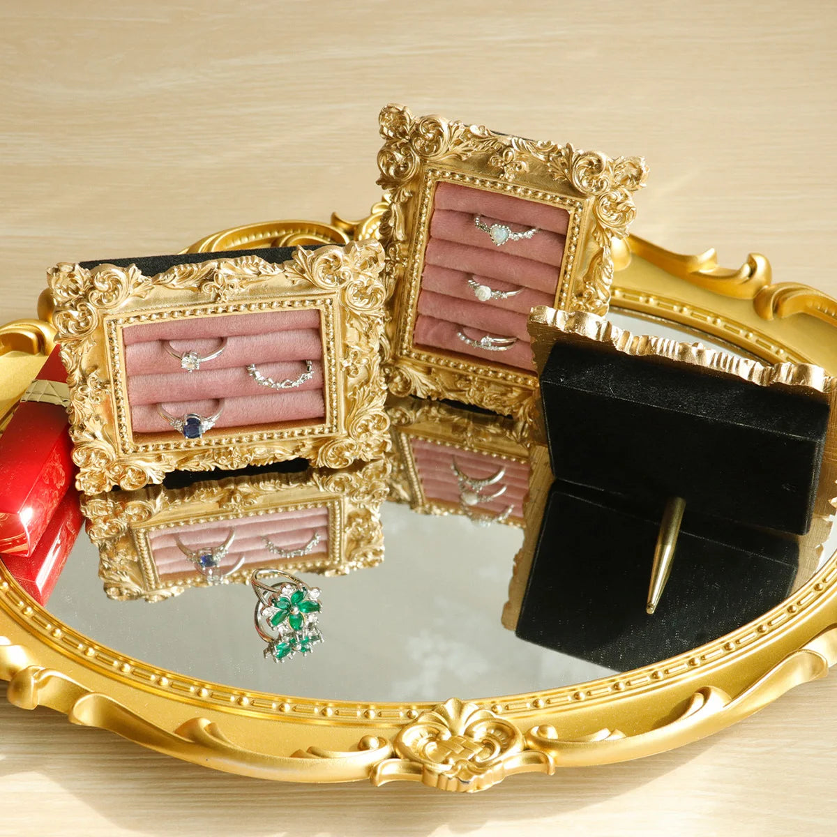 Vintage Gold Ring Display