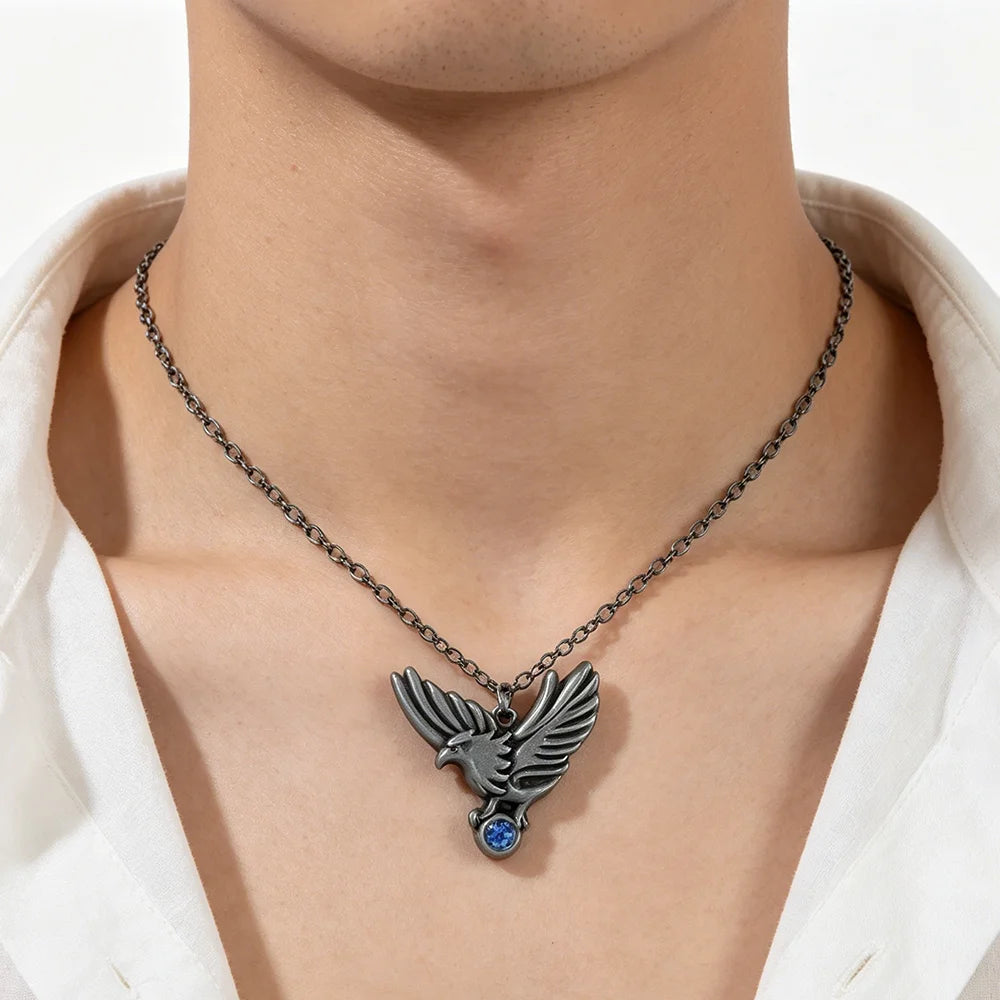 Resident Evil 4 Eagle Ashley Graham Cosplay Necklace Handmade Retro Punk Fashion Jewelry Gamer Gift Party Accessory