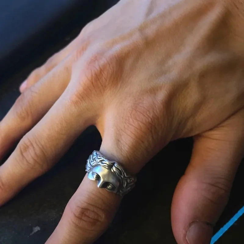 Venus Half Mask Ring For Men Vintage