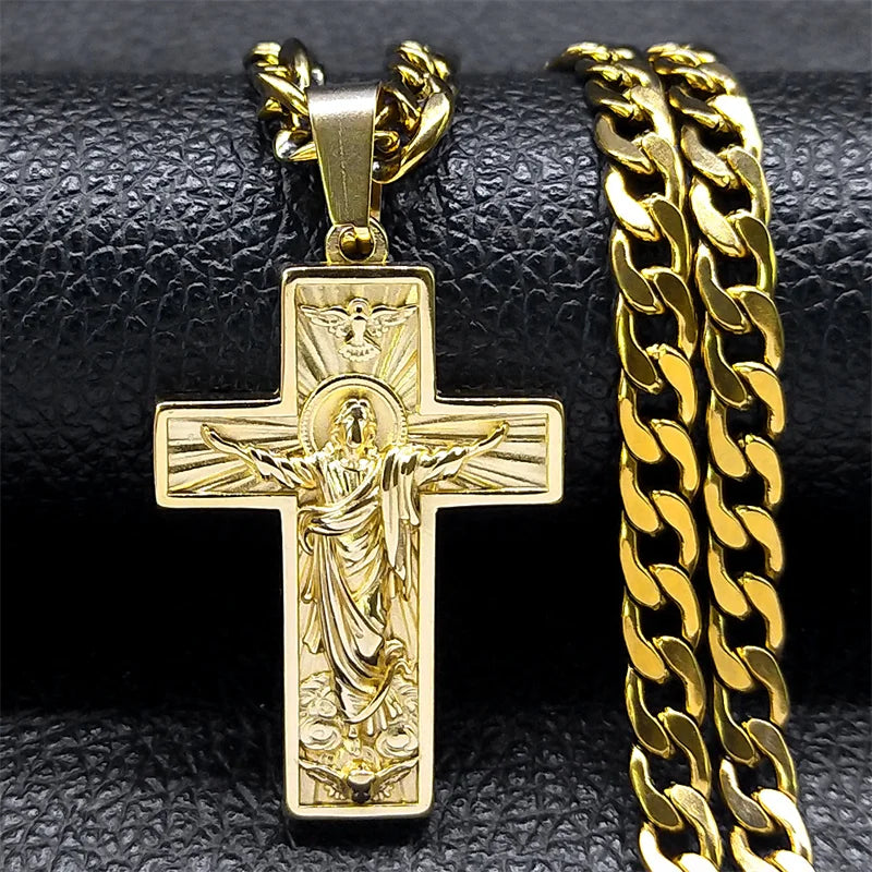 Stainless Steel Cross Jesus