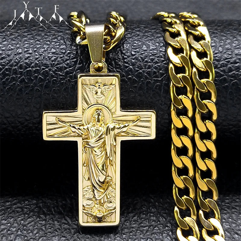 Stainless Steel Cross Jesus