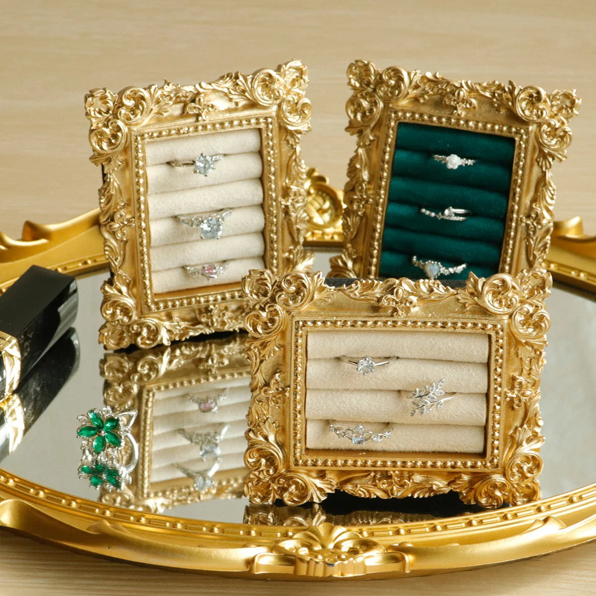 Vintage Gold Ring Display
