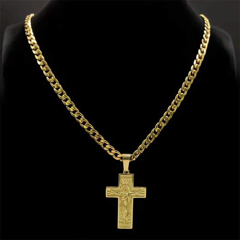 Stainless Steel Cross Jesus