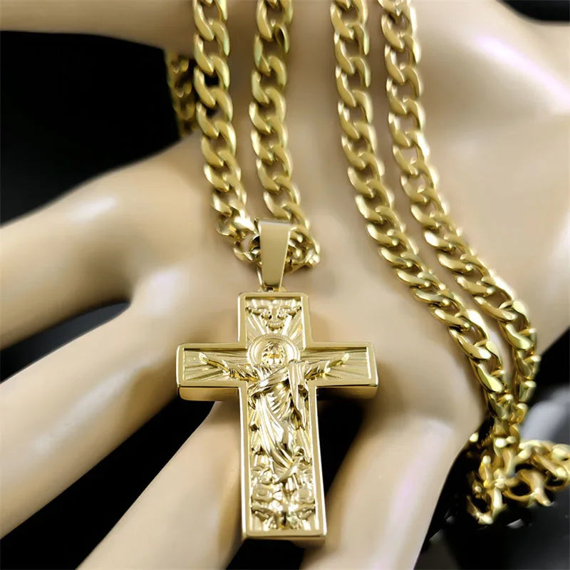 Stainless Steel Cross Jesus