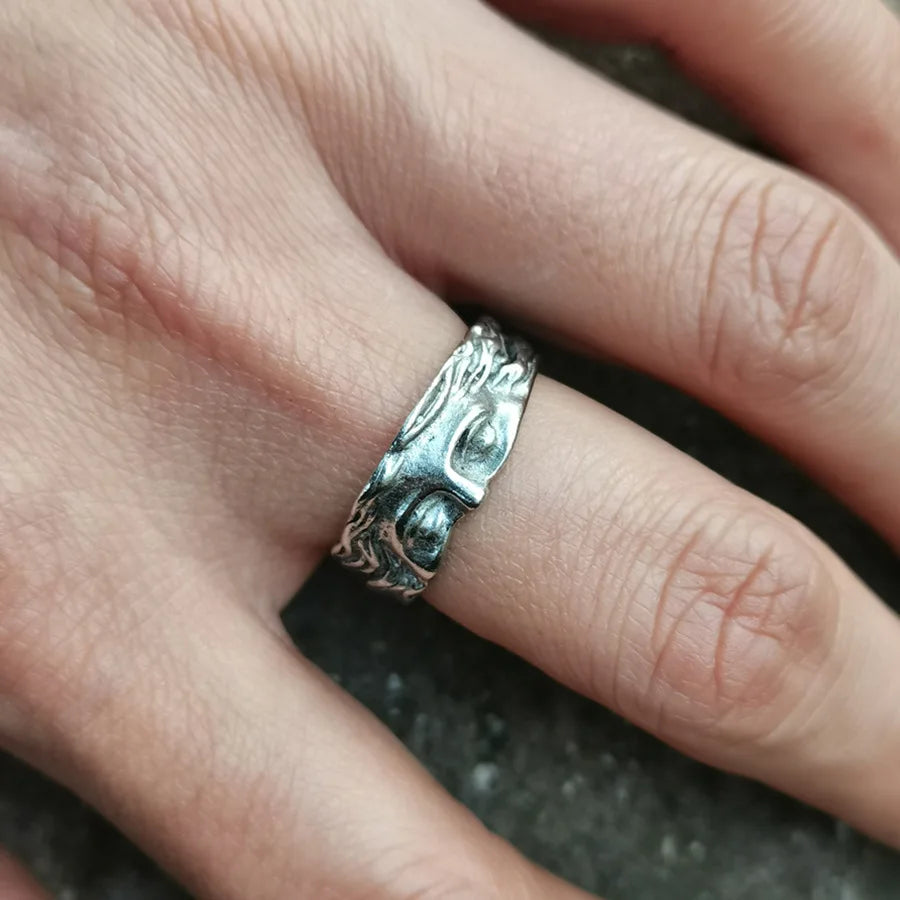 Venus Half Mask Ring For Men Vintage
