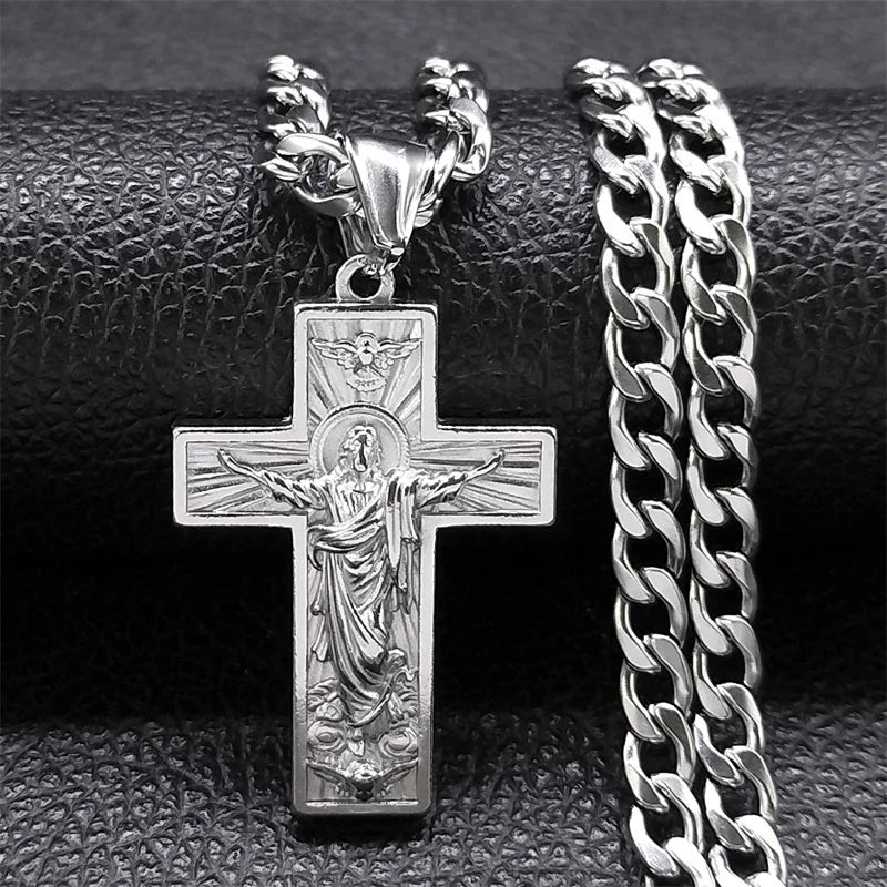 Stainless Steel Cross Jesus